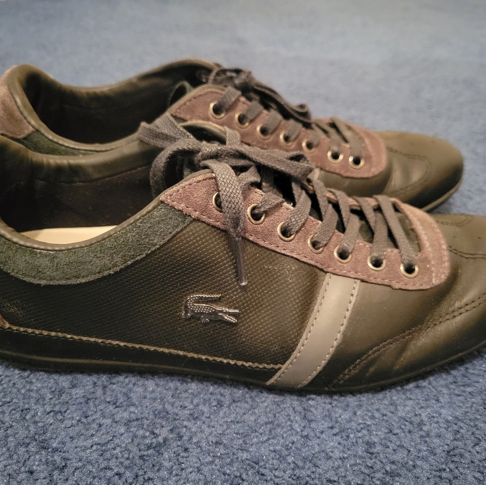 Men's Lacoste Leather/Suede Sneakers 8.5